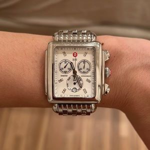 Deco Stainless Diamond Dial Michele Watch